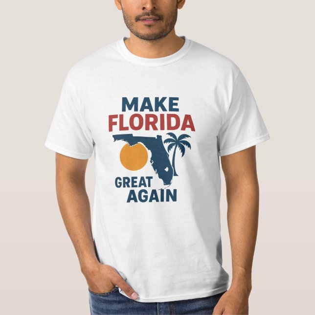 Camiseta  Patriotic “Make Florida Great Again” Design  (Anverso)