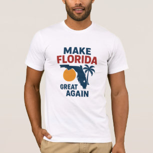 Camiseta  Patriotic “Make Florida Great Again” Design 