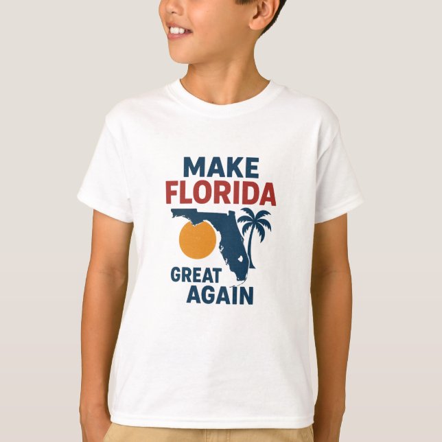 Camiseta  Patriotic “Make Florida Great Again” Design  (Anverso)