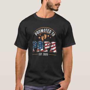 Camiseta Patriotic Mens Soon To Be Papa Est 2026 First Tim