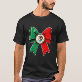Camiseta Patriotic Mexican Heritage Coquette Bow Mexico Pri