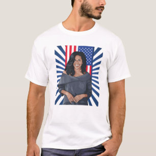 Camiseta Patriotic Michelle Obama Women History Month Love