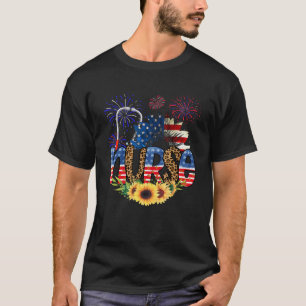 Camiseta Patriotic Nurse 4th Of July American Flag Sunflowe