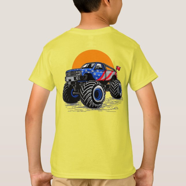 Camiseta Patriotic Off Road Monster Truck Adventure (Reverso)