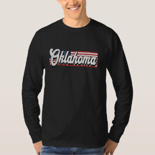 Camiseta Patriotic Oklahoma Estados Unidos Bandera Stripe H