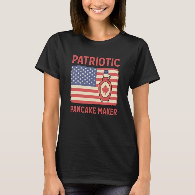 Camiseta Patriotic Pancake Maker Waffle Flapjack Pancake Ma (Anverso)