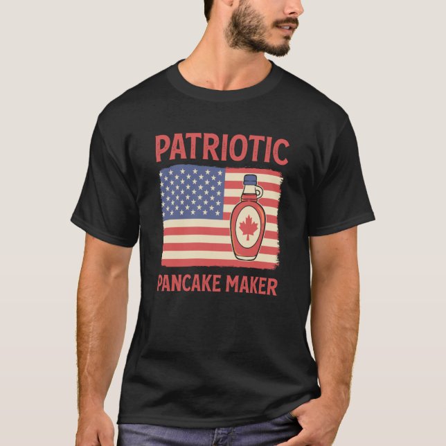 Camiseta Patriotic Pancake Maker Waffle Flapjack Pancake Ma (Anverso)