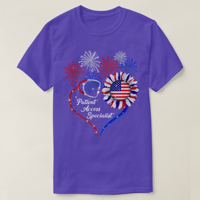 Camiseta Patriotic Patient Access Specialist 4th Of July Am (Diseño del anverso)
