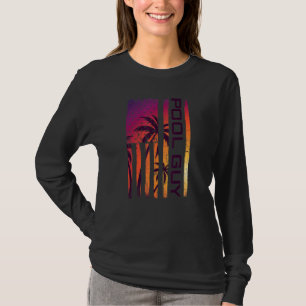 Camiseta Patriotic Pool Guy Vintage Palm Tree Estados Unido