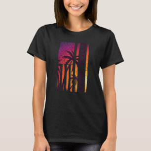 Camiseta Patriotic Pool Guy Vintage Palm Tree Estados Unido