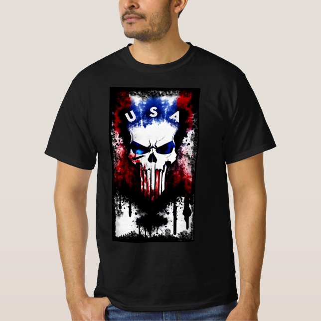Camiseta Patriotic Punisher (Estados Unidos de América) (Anverso)