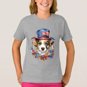 Camiseta Patriotic Puppy 4 de julio Día de la Independencia