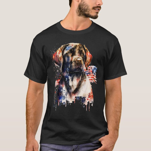 Camiseta Patriotic Puppy 4th of July USA Independence Day 1 (Anverso)