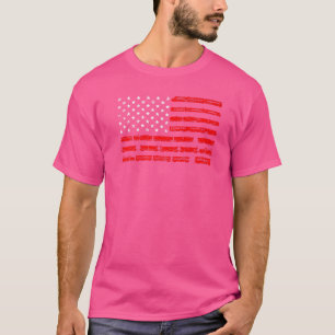 Camiseta Patriotic Railway Bandera Americana Locomotive Ste