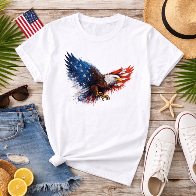 Camiseta Patriotic Red White and Blue Eagle (Subido por el creador)
