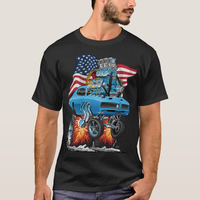 Camiseta Patriotic Sixties Vehículo americano de musculació (Anverso)