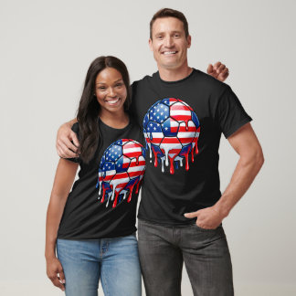 Camiseta Patriotic Soccer Ball July Fourth Drip