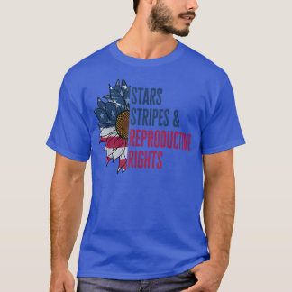 Camiseta Patriotic Sunflower USA Stars Strips Reproductive