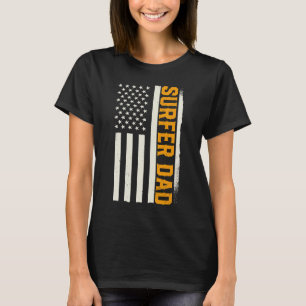 Camiseta Patriotic Surfing Surfboard Surfboard Dad American
