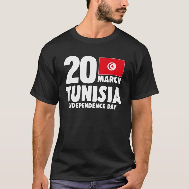 Camiseta Patriotic Tunisia Flag Tunisian Independence Day (Anverso)