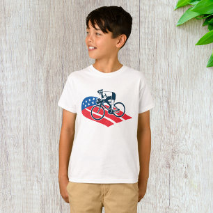 Camiseta Patriotic USA Ciclismo Bandera Americana Bike Ride