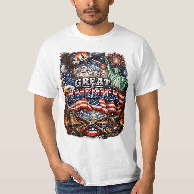 Camiseta Patriotic USA Eagle Pride T-Shirt for Americans" (Anverso)