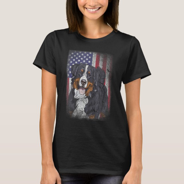 Camiseta Patriotic USA Flag Australian Shepherd for Lab Own (Anverso)