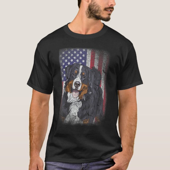 Camiseta Patriotic USA Flag Australian Shepherd for Lab Own (Anverso)