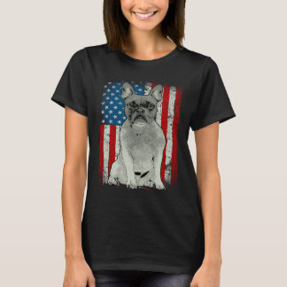 Camiseta Patriotic USA Flag French Bulldog for Frenchie Own