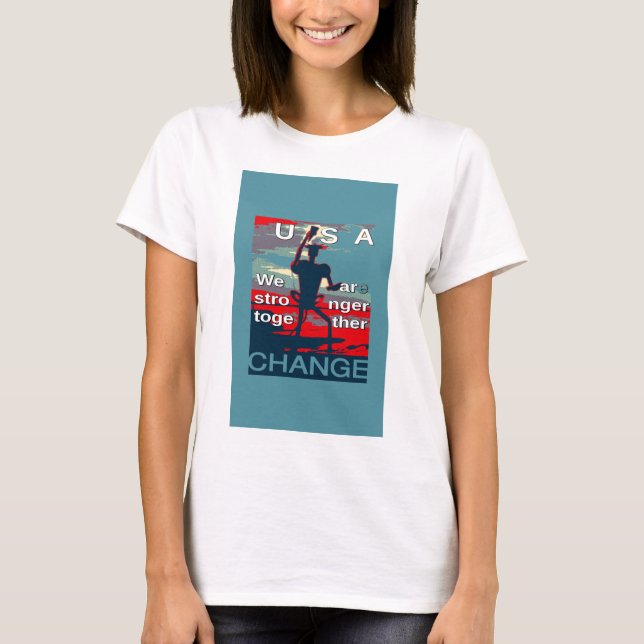 Camiseta Patriotic USA Hope Graphic Art Print Design (Anverso)