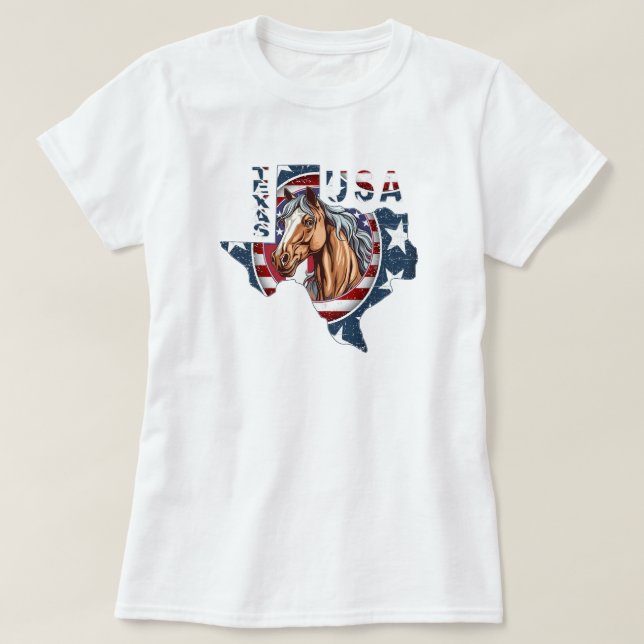 Camiseta Patriotic USA Texas (Diseño del anverso)