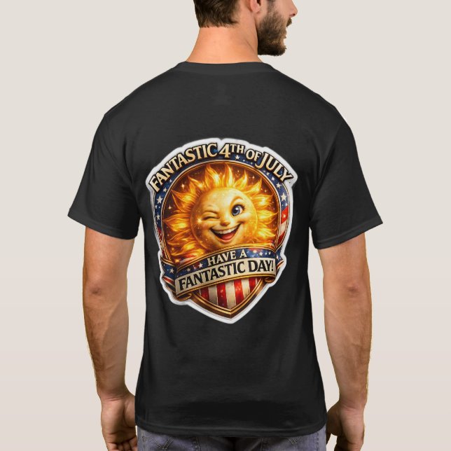 Camiseta Patriotic winking son fourth of July celebration b (Reverso)