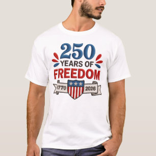 Camiseta Patriótica 250 Años De Libertad 1776–2026