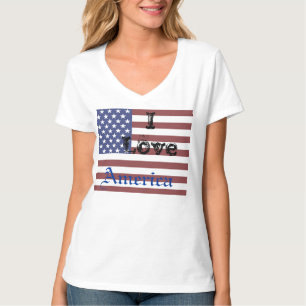 Camiseta patriótica 5 de la libertad del azul de