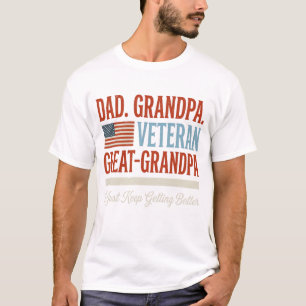 Camiseta Patriótica Abuelo Bisabuelo Papá Veterano