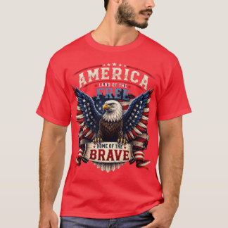 Camiseta Patriótica Águila Americana 4 de Julio