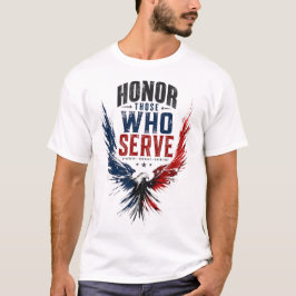 Camiseta Patriótica Águila Honra a Quienes Sirven