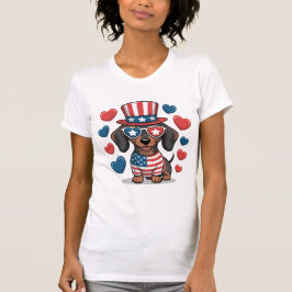 Camiseta Patriótica Amante de Perros USA