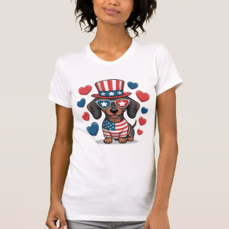 Camiseta Patriótica Amante de Perros USA