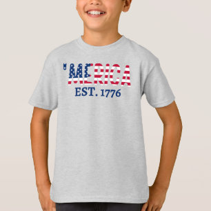 Camiseta Patriótica Americana 'merica Est. 1776