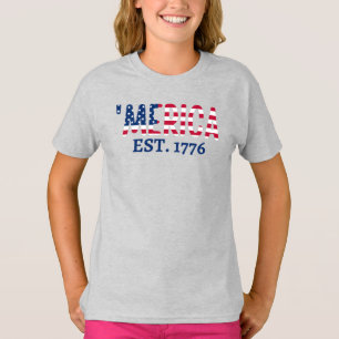 Camiseta Patriótica Americana 'merica Est. 1776
