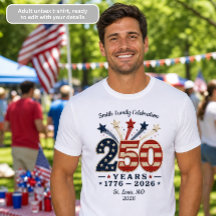 Camiseta Patriótica Aniversario 250 Años 1776-2026