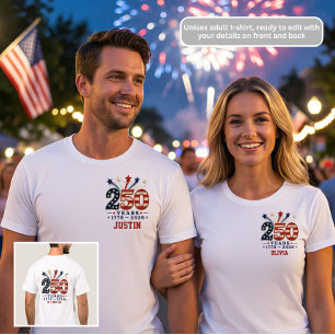 Camiseta Patriótica Aniversario 250 Años 1776-2026