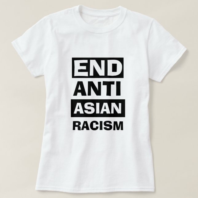 Camiseta Patriótica ANTI RACISMO ASIÁTICO (Diseño del anverso)