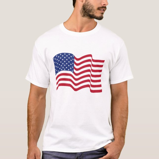Camiseta Patriótica Bandera Estadounidense (Anverso)