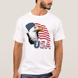 Camiseta Patriótica con Águila Calva de Marca – Am