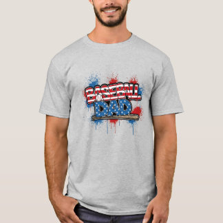 Camiseta Patriótica con Salpicaduras para Papá de