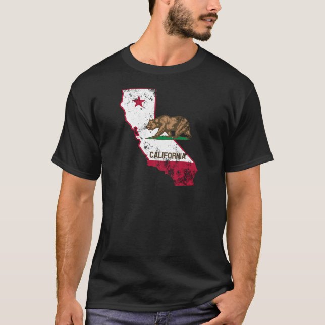 Camiseta Patriótica de Bandera de California (Anverso)