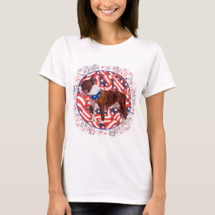 Camiseta Patriótica de Bull Terrier