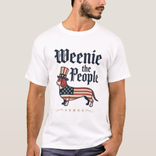 Camiseta patriótica de Dachshund Weenie the People